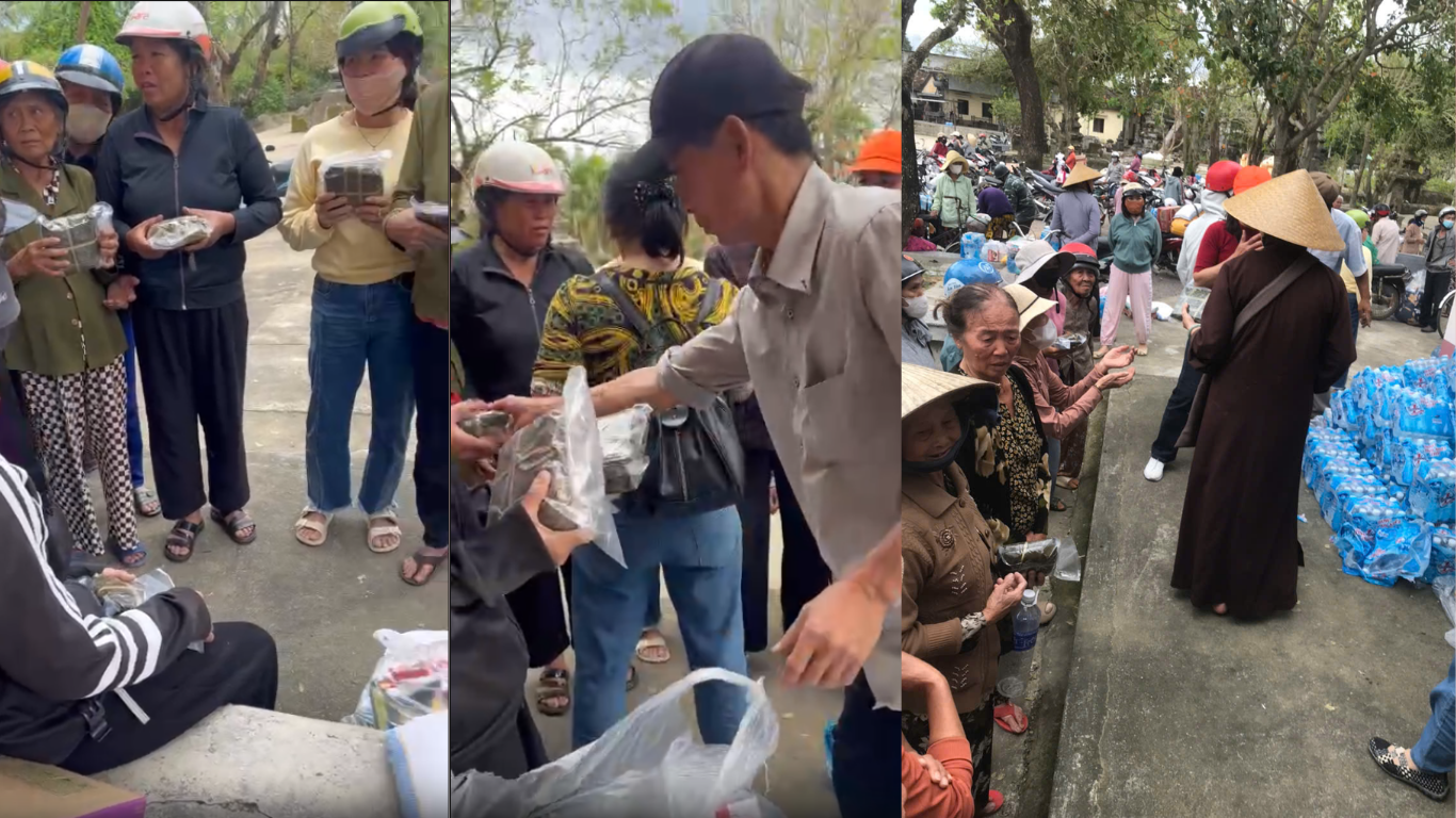 Những chiếc bánh chưng chứa trọn tình cảm của SK đã đến tay bà con miền Trung